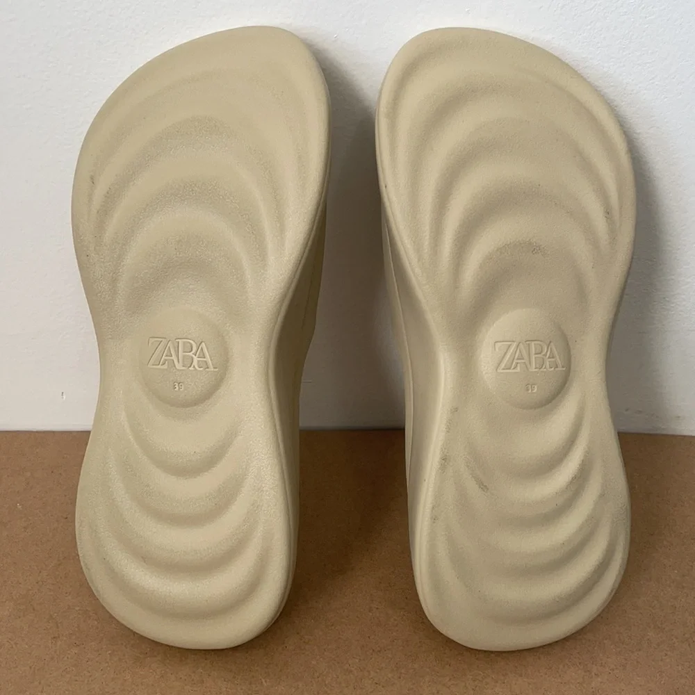 Zara Chunky Oversized Platform Slides Y2K Size 9 - Picture 4 of 9
